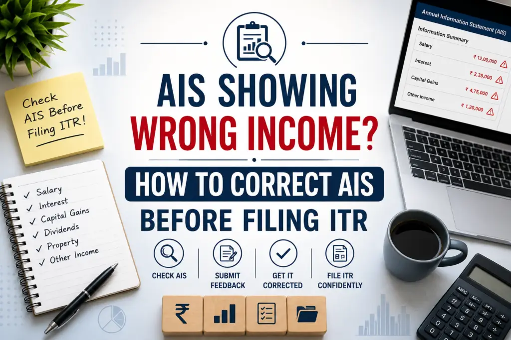 AIS showing wrong income and how to correct AIS before filing ITR