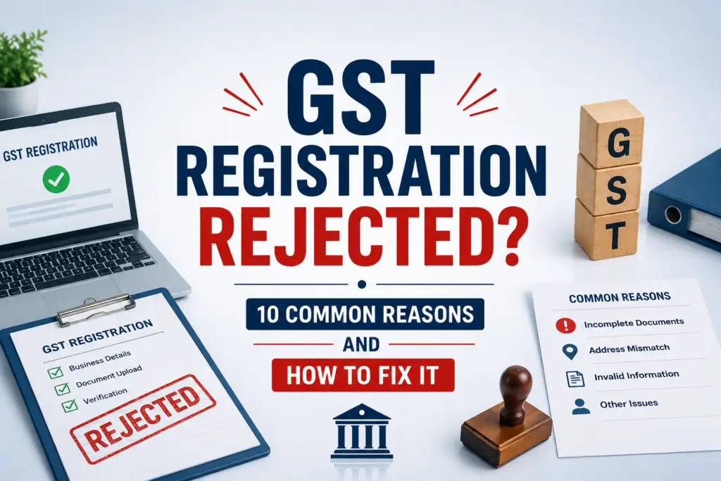 GST registration rejected due to common errors and how to fix them
