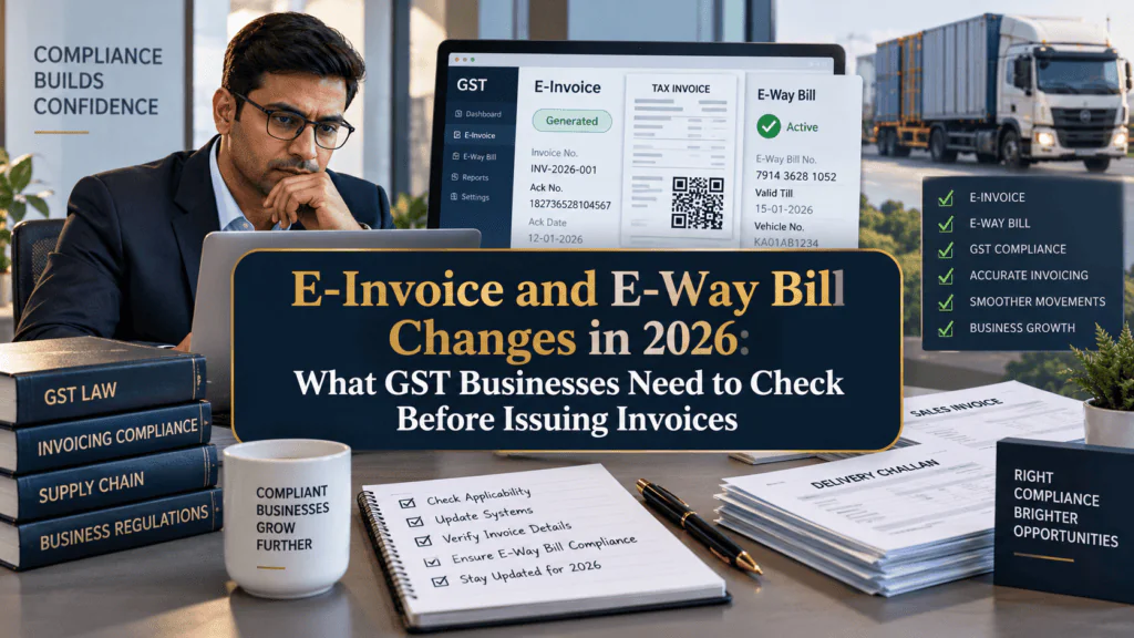 E-invoice and e-way bill changes 2026 GST compliance guide for Indian businesses