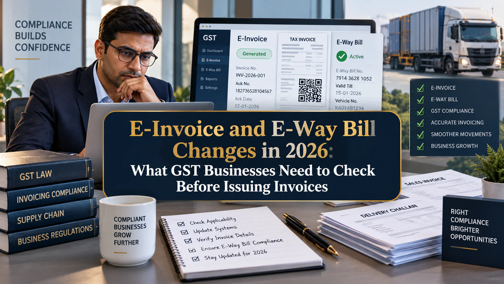 E-invoice and e-way bill changes 2026 GST compliance guide for Indian businesses